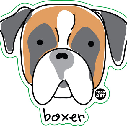 Dog Breeds Boxer Vinyl Sticker