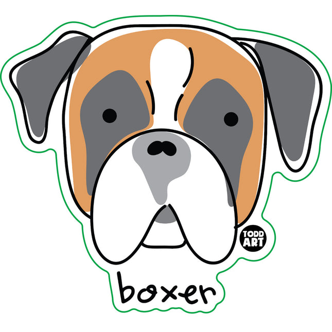 Dog Breeds Boxer Vinyl Sticker