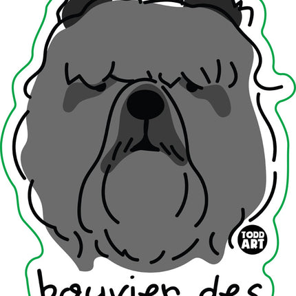 Dog Breeds Bouvier Vinyl Sticker