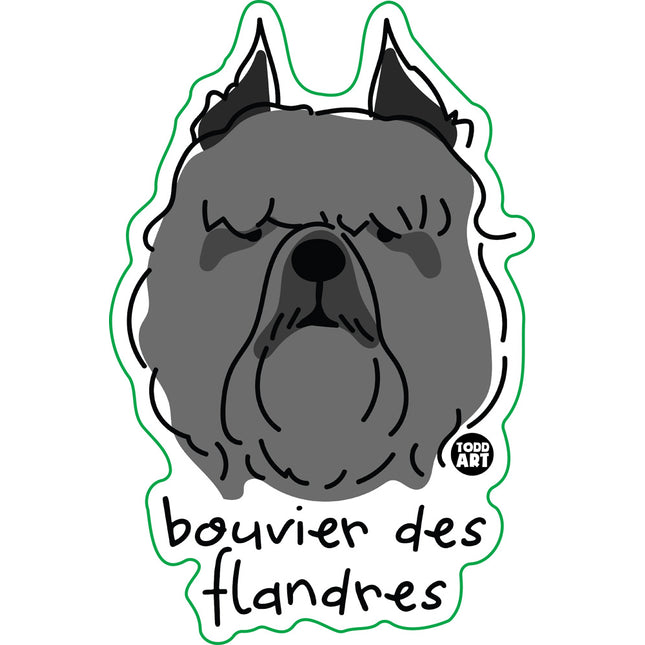 Dog Breeds Bouvier Vinyl Sticker