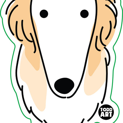 Dog Breeds Borzoi Vinyl Sticker