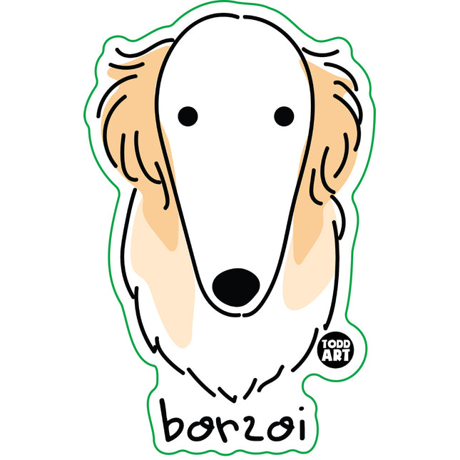 Dog Breeds Borzoi Vinyl Sticker