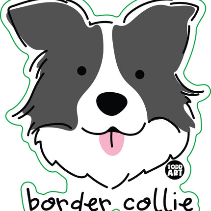 Dog Breeds Border Collie Vinyl Sticker