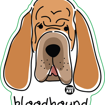 Dog Breeds Bloodhound Vinyl Sticker