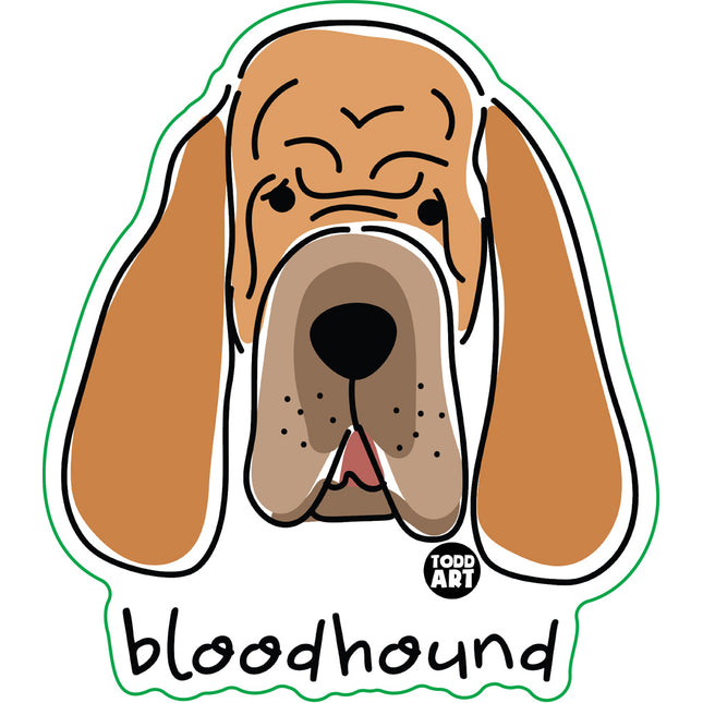 Dog Breeds Bloodhound Vinyl Sticker