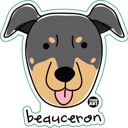 Dog Breeds Beauceron Vinyl Sticker