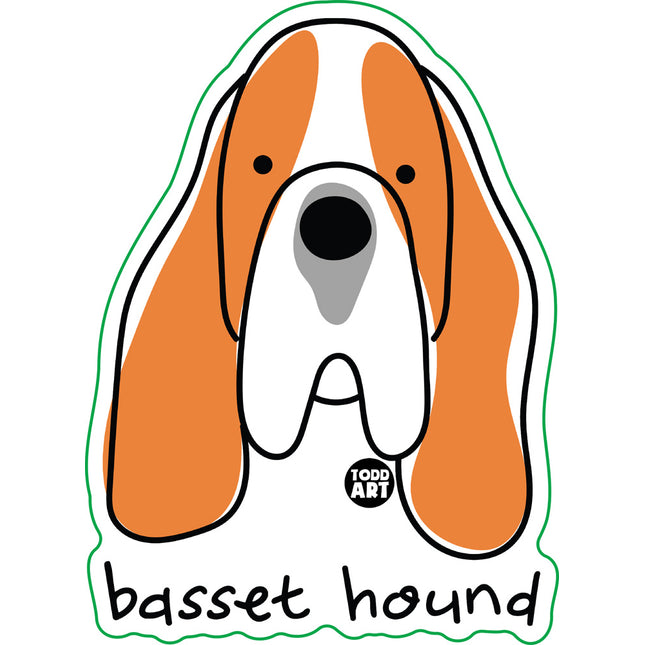 Dog Breeds Basset Hound Vinyl Sticker