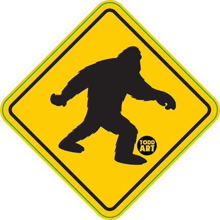 Bigfoot Crossing Vinyl Sticker