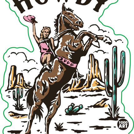 Howdy Assholes Vinyl Sticker