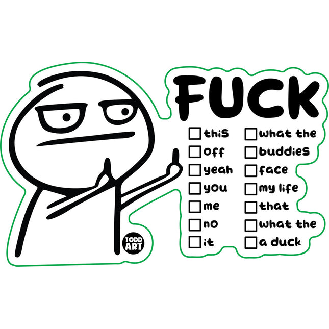 Fuck Stick Man Vinyl Sticker