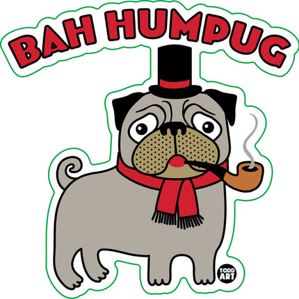 Bah Humpug Xmas Vinyl Sticker