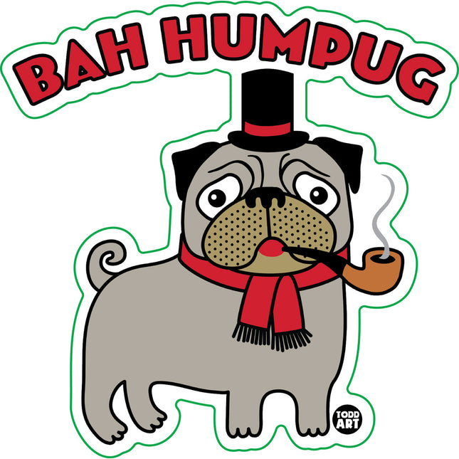 Bah Humpug Xmas Vinyl Sticker
