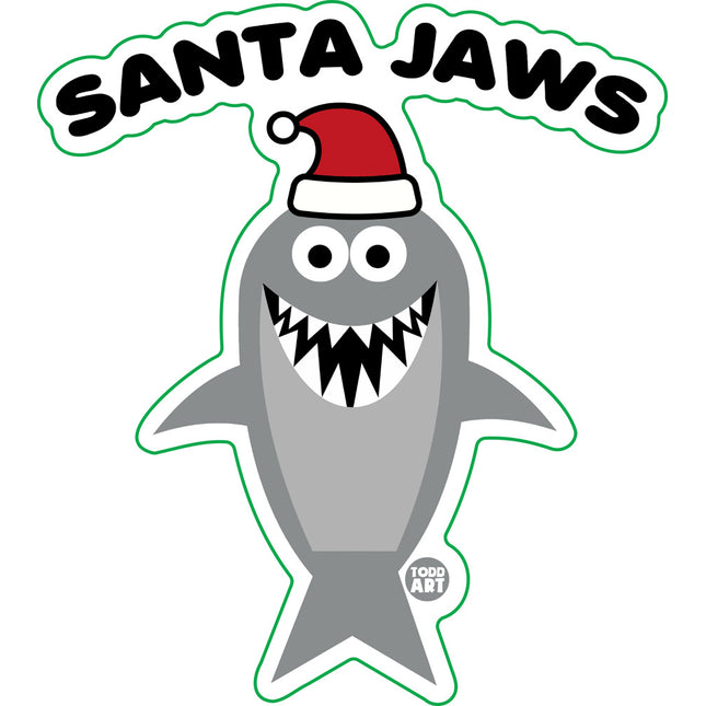 Santa Jaws Vinyl Sticker