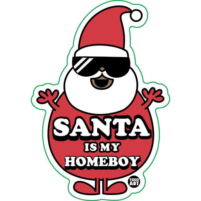 Santa Is My Homeboy Vinyl Sticker