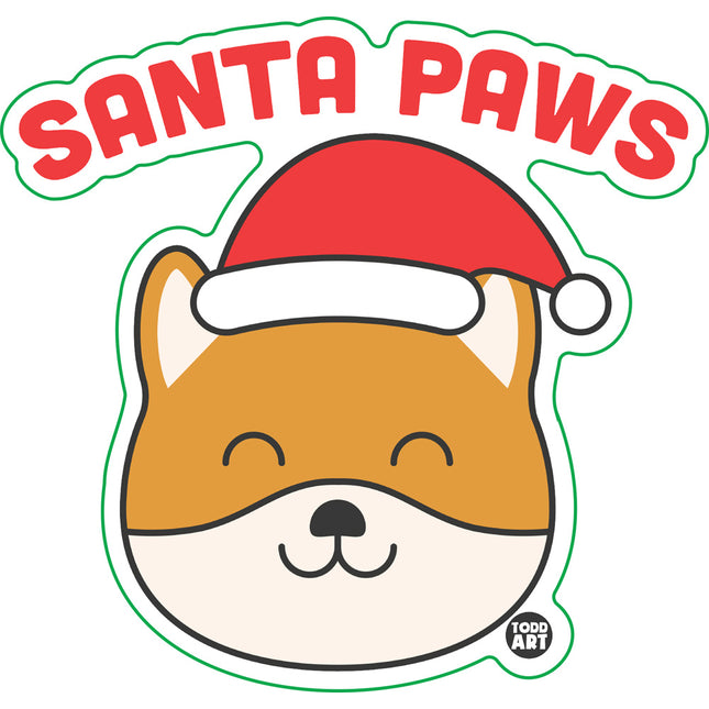 Santa Paws Dog Vinyl Sticker
