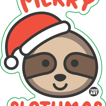 Merry Slothmas Vinyl Sticker