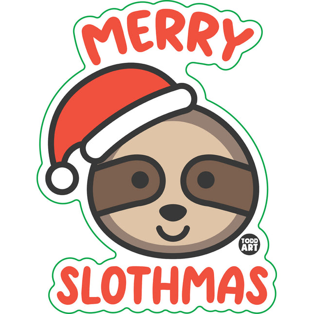 Merry Slothmas Vinyl Sticker