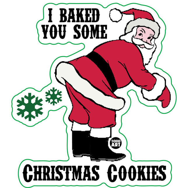 I Baked You Cookies Santa Vinyl Sticker