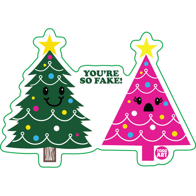 You're So Fake Xmas Tree Vinyl Sticker