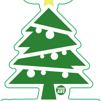 Let's Get Lit Christmas Tree Vinyl Sticker